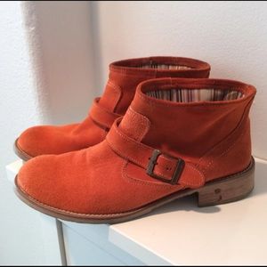 Vera pelle ITALIAN Suede BOOTIES Orange